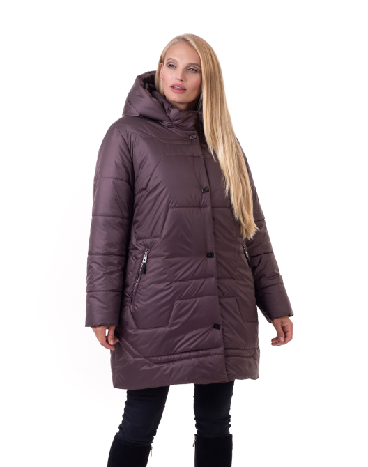 Жіночий пуховик великих рпазмерів 164 без хутра Київ - фото 1