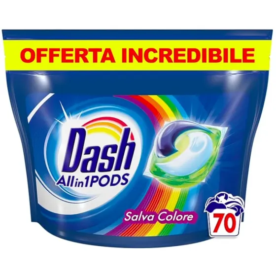 Капсулы гелевые для стирки универсальные Dash Allin1 Salva Color 70 шт Львов
