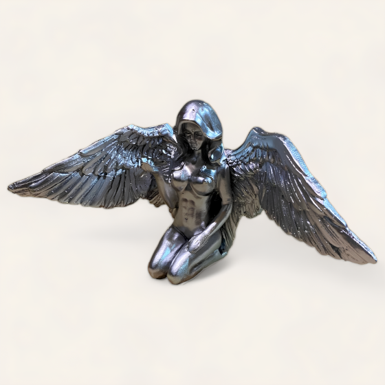 Статуэтка Ангел. Фигурка для интерьера Обнаженный ангел 20х10 см. Декор Ангел серебряный Киев