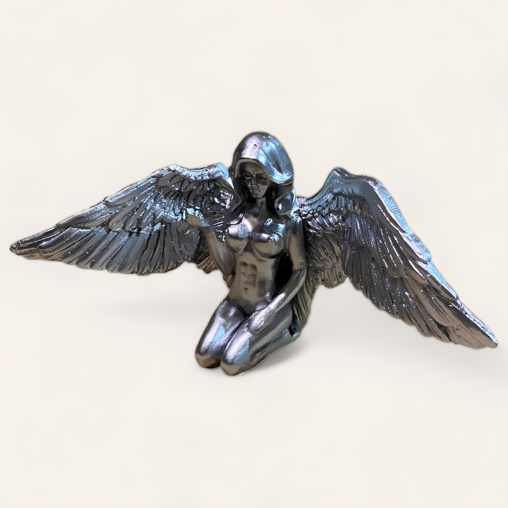Статуэтка Ангел. Фигурка для интерьера Обнаженный ангел 20х10 см. Декор Ангел серебряный Киев - изображение 2