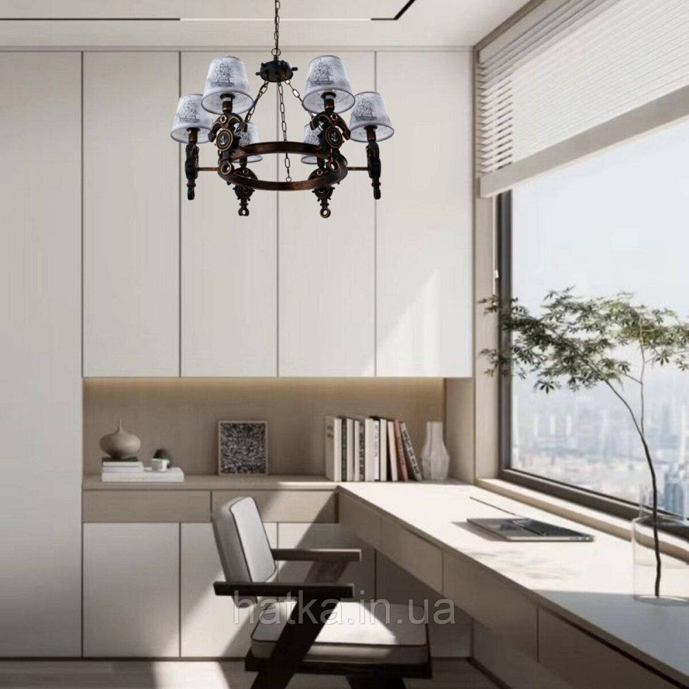 Люстра Класична Sirius YG 18233-6P на 6 плафонів Київ - фото 2