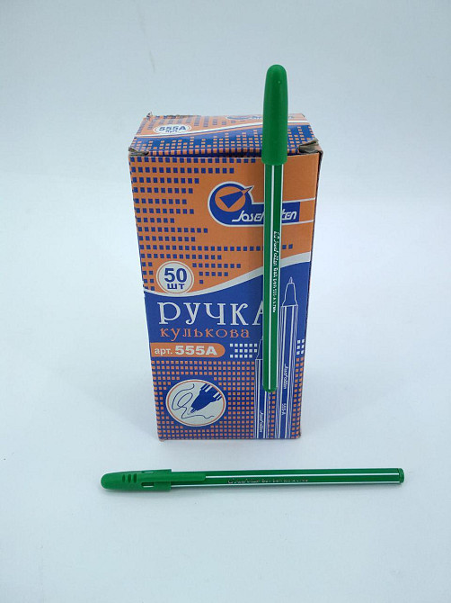 Ручка кулькова JosefOfften 555A зелена (50 шт) Харків - фото 3