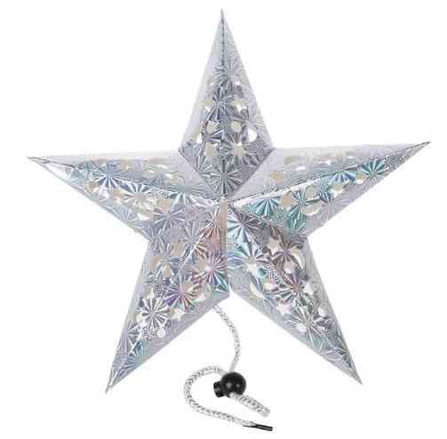 Картонная звезда 45 см серебристый Киев