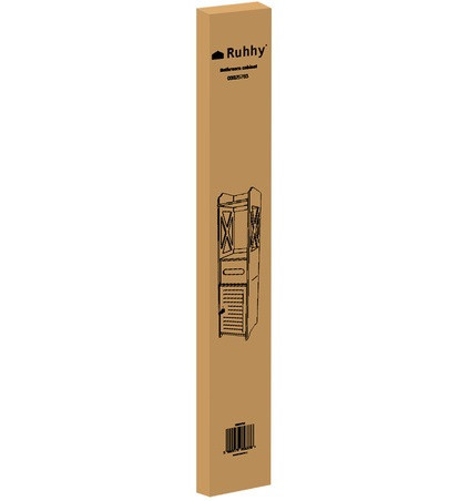 Шафка для ванної кімнати з тримачем туалетного паперу Ruhhy (25763) White Нововолинськ - фото 7