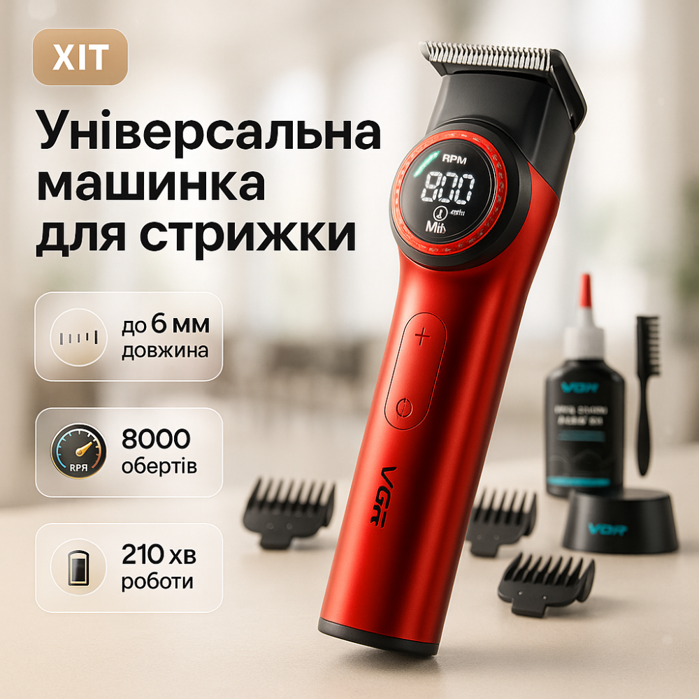 Машинка для стрижки волосся і гоління VGR V-977, Тример для самостійної стрижки волосся SR-34 Львів - фото 11