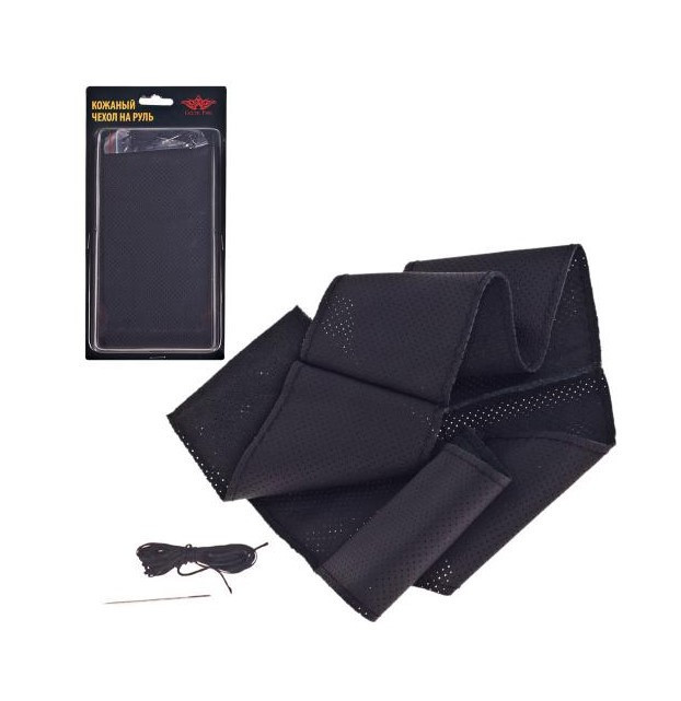 Обплетення шкіра VSF-H68/3 M чорна/перфорована/обшивна/3 шва Вінниця - фото 1