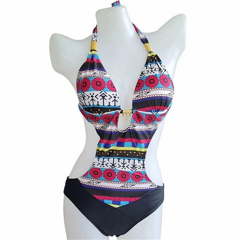 Жіночий суцільний купальник різнобарвний Київ - фото 2