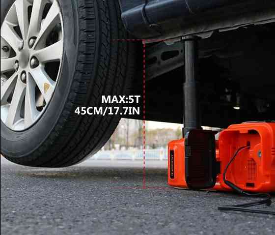 Электрический автодомкрат 3-в-1 BX-478 (5т, 12В), ударный гайковерт, компрессор, фонарик, кейс Одесса