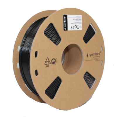 Пластик для 3D-принтера Gembird PETG, 1.75 мм, black, 1 кг (3DP-PETG1.75-01-BK) Винница