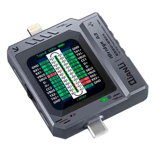 USB тестер діагностики роз&apos;ємів живлення Type-C і Lightning, QianLi iBridge A3 Вінниця