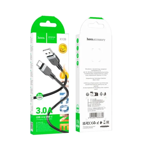 USB Type-C кабель 3A 3m трёхметровый (hoco) Одесса