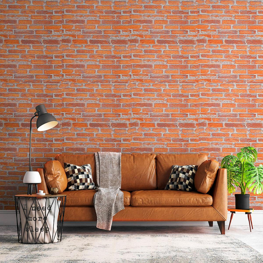 Декоративна самоклейка панель Руда цегла Київ - фото 5