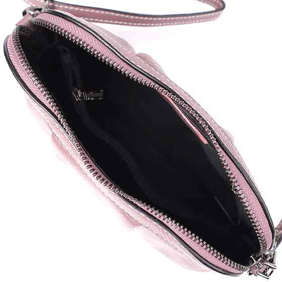 Жіноча шкіряна сумка з ефектним драпіруванням Vintage 22898 Пурпурний Київ