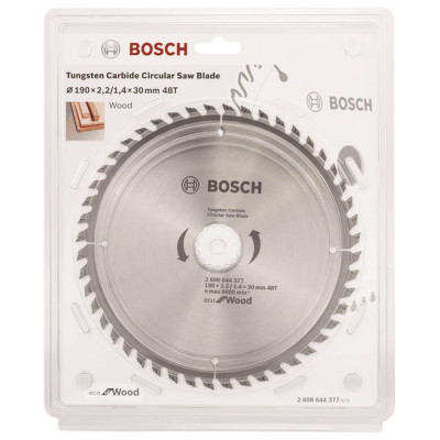 Диск пильний Bosch Eco for Wood 190x2.2x30-48T (2.608.644.377) Вінниця - фото 2