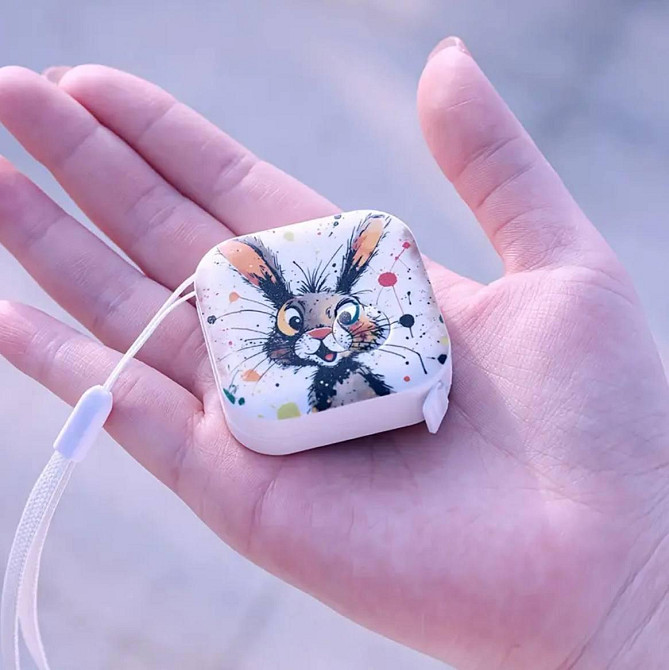 Кишенькова рулетка з кроликом 1,5 м – компактна вимірювальна стрічка Київ - фото 1