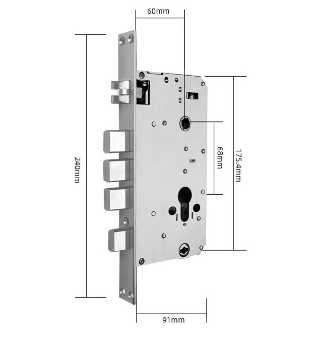Автоматичний 3х-ригельний замок PES 26068 automatic Київ - фото 2