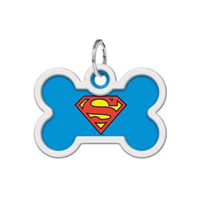 Адресник для тварин WAUDOG Smart ID з QR паспортом "Супермен-герой" кістка 40х28 мм (0640-1009) Вінниця