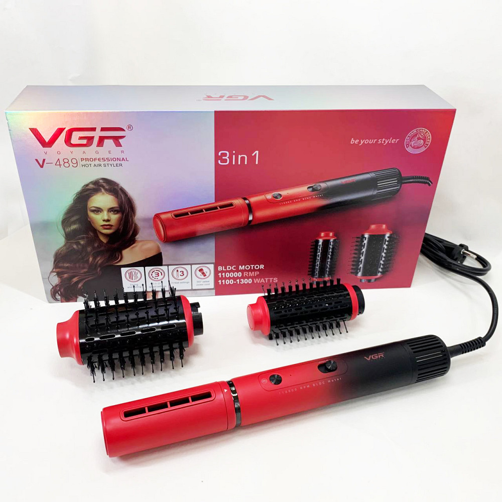 Фен-расческа для создания прически, Фен для укладки волос унивесальный Фен волос с режимами MS-73 Ивано-Франковск - изображение 9