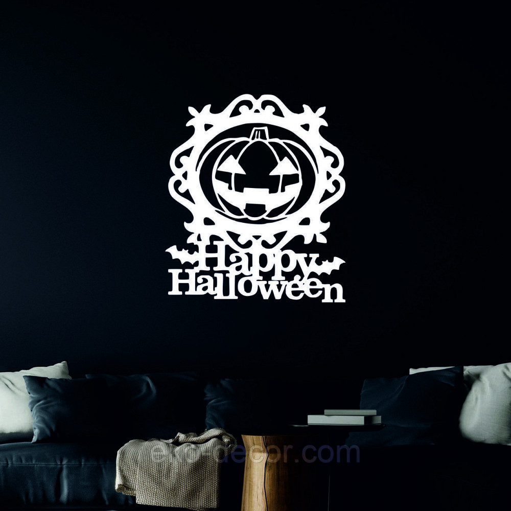 Декоративне настінне 3D Панно «Хелловін», Декор на стіну з об'ємом 50*43 см, Білий Київ - фото 3