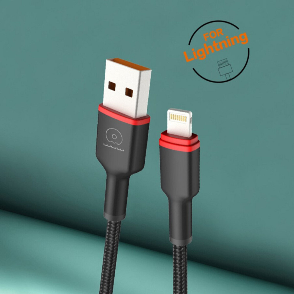 Кабель WUW-X203 USB Lightning 2,4А black (6972573336210) Киев - изображение 2