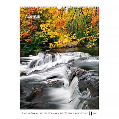 Календарь Axent настенный А3 2026 г.Waterfalls (8804-26-2-A) Винница - изображение 7