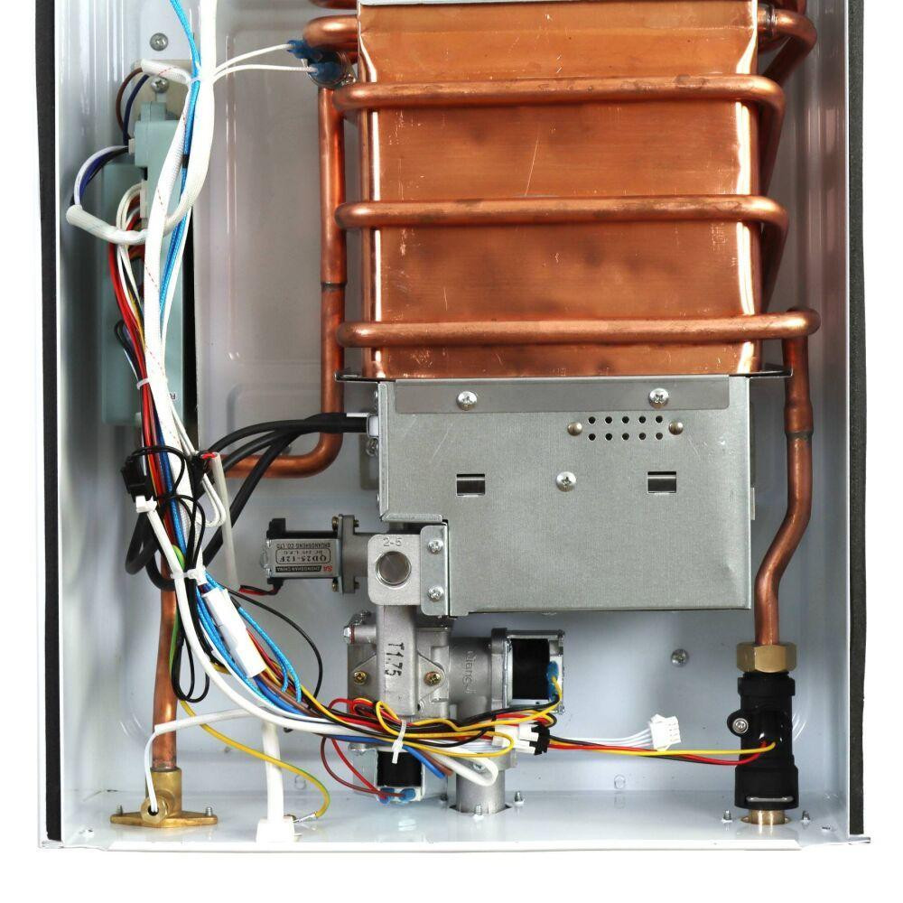 Газова колонка турбована Piramida 24 PG-24A проточний водонагрівач турбо із закритою камерою 12 л/хв димохід в комплекті Тернопіль - фото 7