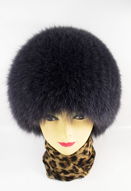 Шапка хутряна жіноча Анастасія Стріха Графітовий Харків - фото 2