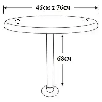 Комплект Стіл Овальний 45Х76См Підстава Алюміній З Замком Київ - фото 2