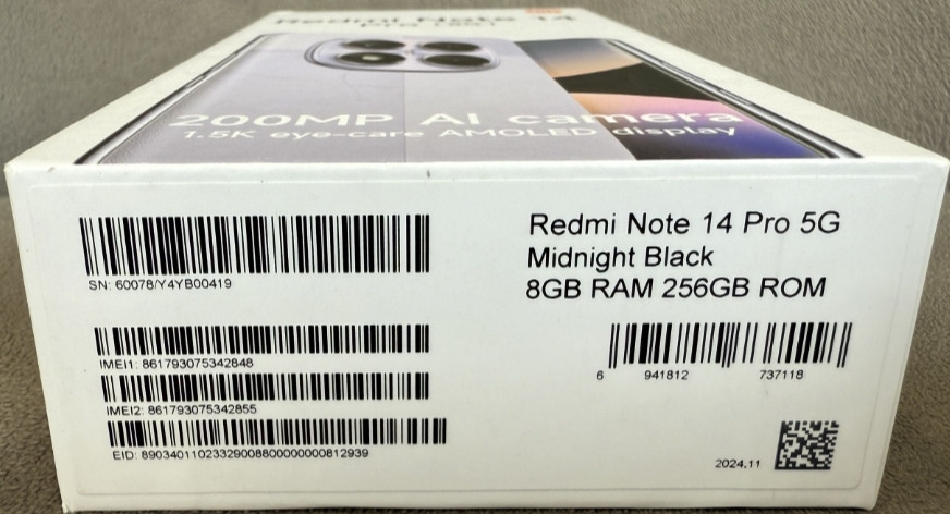 Смартфон Xiaomi Redmi Note 14 Pro 5G 8/256GB Midnight Black. Киев - изображение 5