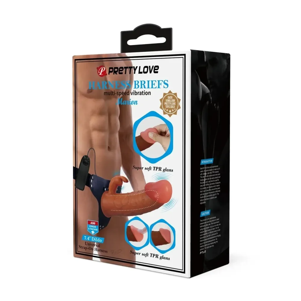Страпон унисекс с вибростимуляцией Pretty Love - Marion Universal Strap-On Harness, Dildo 7.4'' Sex Aura Киев - изображение 10