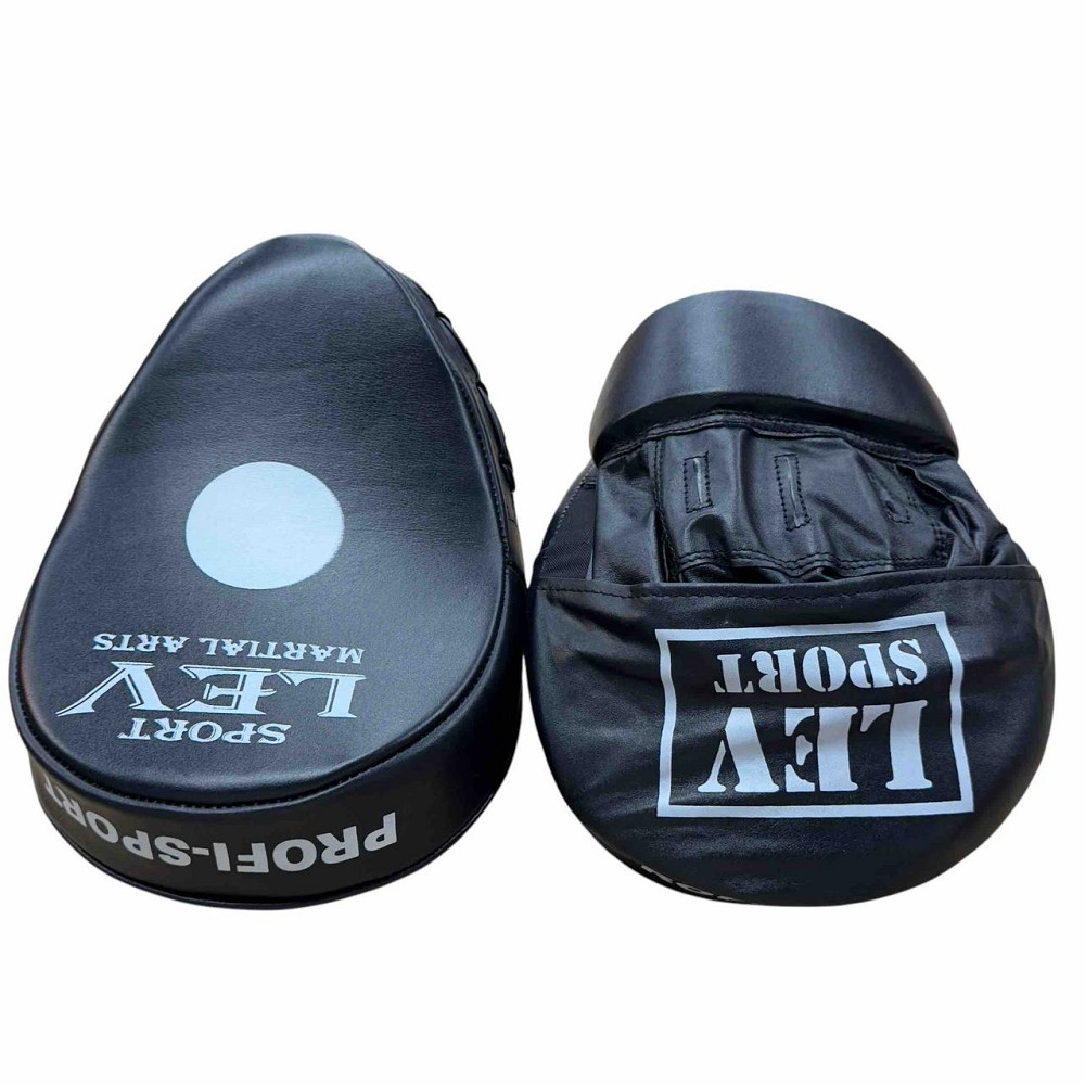 Лапа боксерська вигнута (2 шт.) шкіра LEV SPORT Вишневе - фото 2