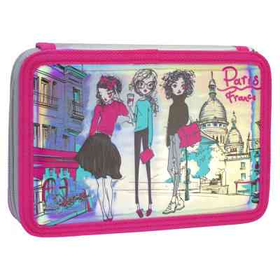 Пенал Cool For School 2 відділення з відворотами Рожевий (CF87283) Винница