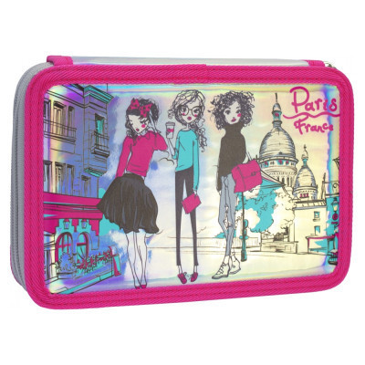 Пенал Cool For School 2 відділення з відворотами Рожевий (CF87283) Винница - изображение 1