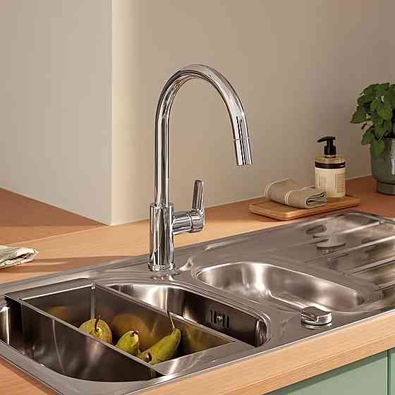 Змішувач для кухні з висувним виливом Grohe StartCurve 30562000 Київ