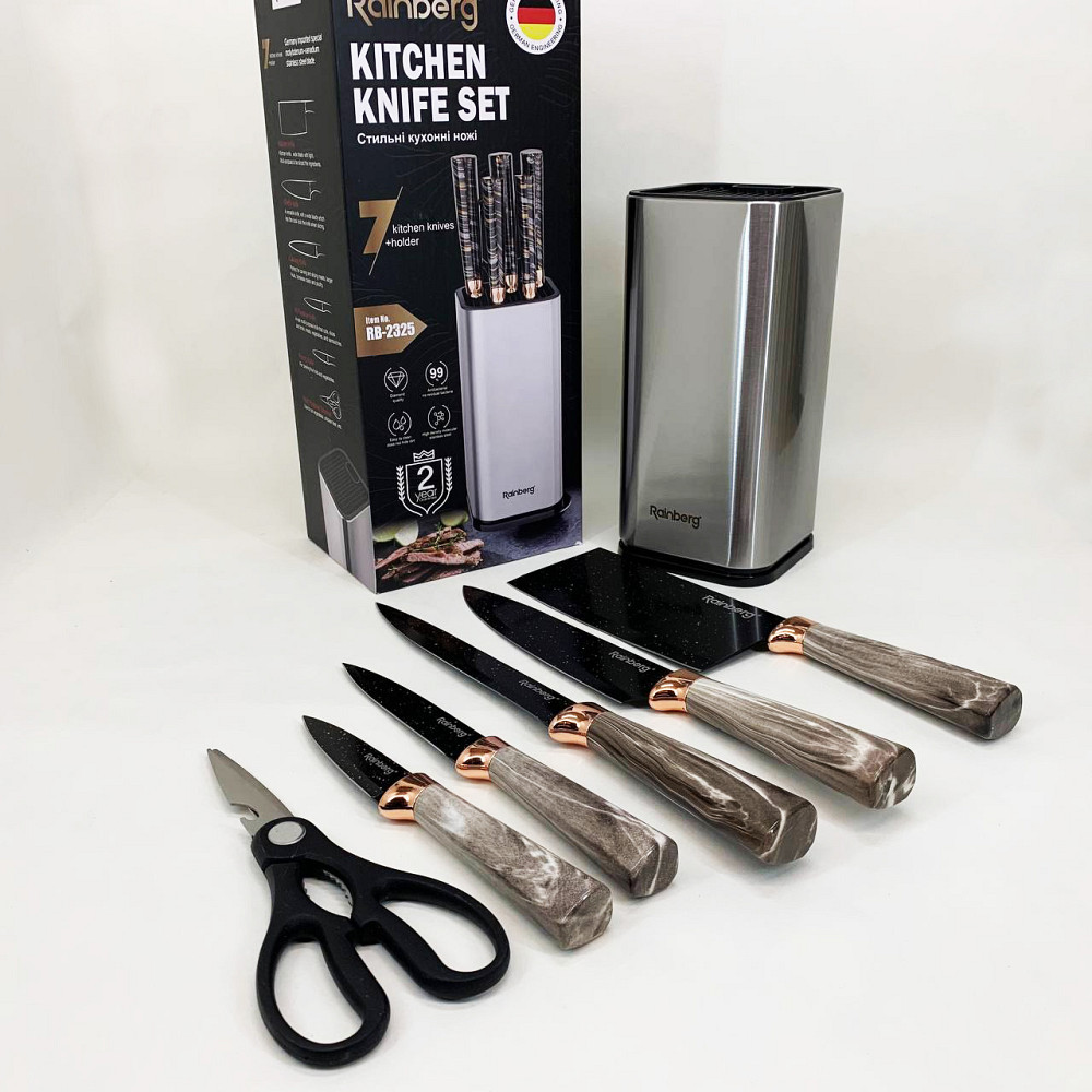 Універсальний набір ножів, Професійний кухонний набір ножів, Кухонні ножі для нарізання YM-11 Львів - фото 5