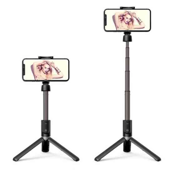 Селфи палиця бездротовий монопод-штатив Hoco K11 Tripod Selfie Stand Bluetooth (Чорна) Миколаїв