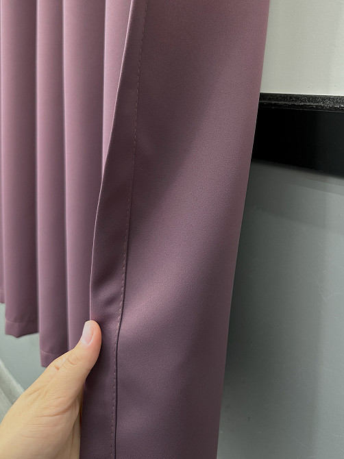 Комплект готовых штор VR-Textil Блэкаут Midnight № 1231ш Марсала 140х170 см 2 шт (35-0457) Киев - изображение 6