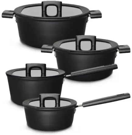 Fiskars Hard Face Комплект 4 Garnków Z Pokrywkami Powłoka Hardtec Superior FHF1 Київ