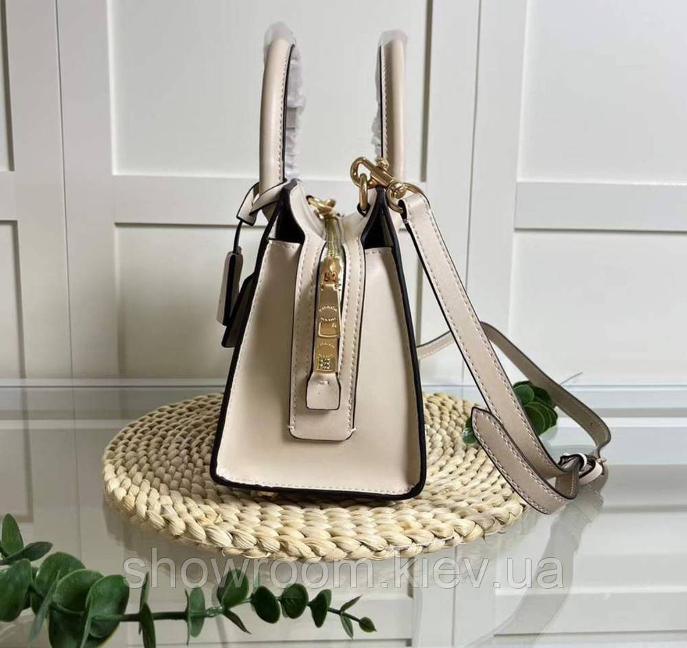 Брендова жіноча сумочка Coach Andrea чорно біла Київ - фото 4