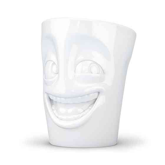 Чашка с ручкой Tassen Смех (350 мл) фарфор Белый Киев