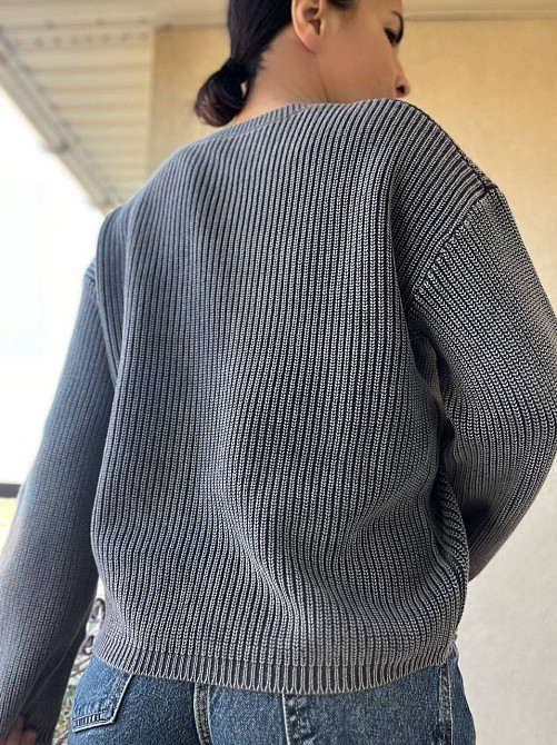 Светр жіночий A-N 875 варка в'язка оверсайз one size, графіт, one size Київ - фото 12