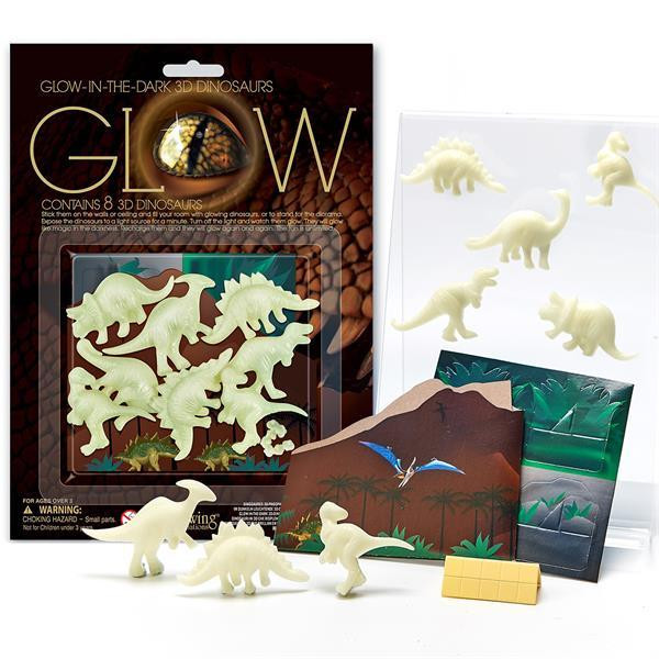 Набір сяючих 3D-наклейок 4M Динозаври (00-05426) Харьков - изображение 4
