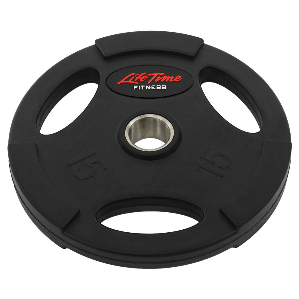 Блин (диск) обрезиненный 15 кг 51 мм LIFE-80154B-15 Гантели, гири, штанги и диски Киев - изображение 2