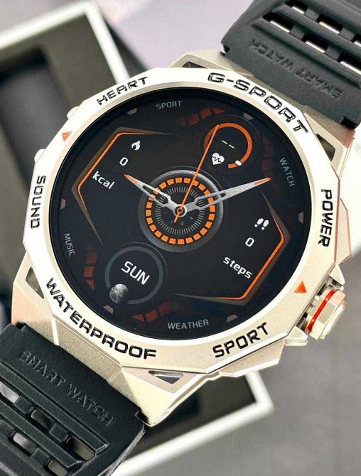 Годинник з пульсометром Modfit Endurance Silver-Black та захистом IP68 Київ - фото 5