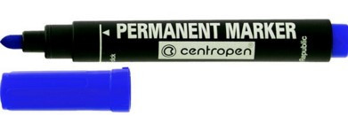 Маркер перманентний "Centropen" 8566 синій (круглий) 2,5 мм, шт Київ - фото 1