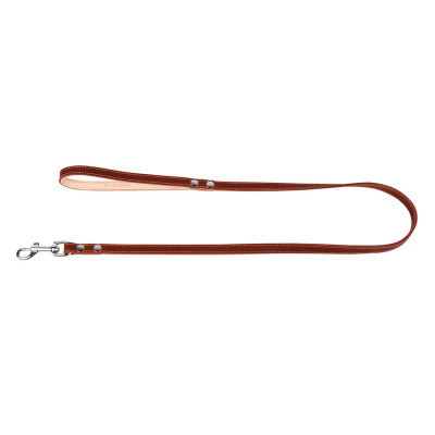 Поводок для собак Collar двойной с прошивкой Ш 14 мм Д 122 см коричневый (04526) Винница - изображение 2