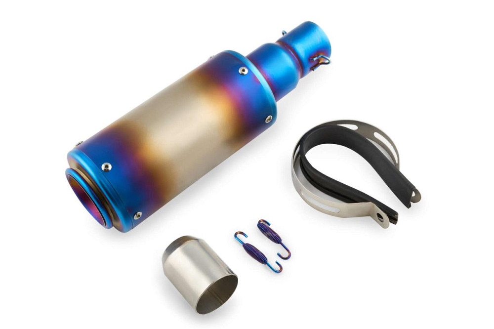 Глушитель (тюнинг)   325*10 см   (нержавейка, овал, серо-синий, прямоток)   118 Мукачево - изображение 1