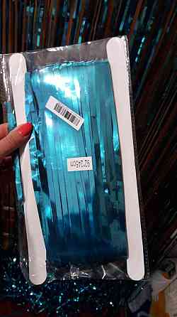 Дождик для фотозоны украшение 245 см на 92 см голубой Киев