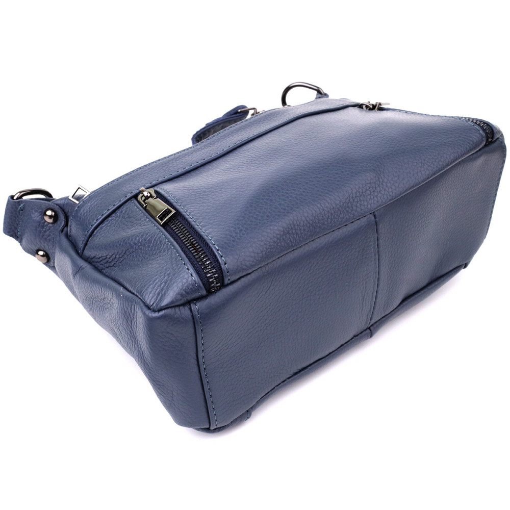 Женская сумка из натуральной кожи Vintage 23019 Синий Киев - изображение 5