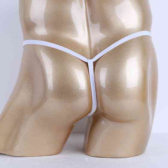 Стринги мужские эротические с кольцом универсальный белый Киев